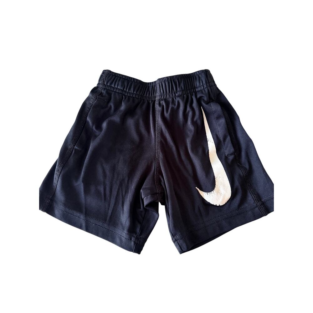 Nike Boys Dri-FIT Athletic Shorts - Black with White Logo